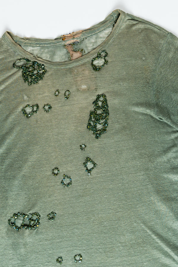 TIGERS EYE - HEMATITE CHARM TEE