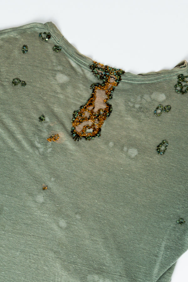 TIGERS EYE - HEMATITE CHARM TEE
