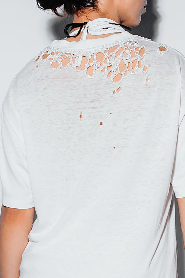 FRESHWATER PEARL CHARM TEE